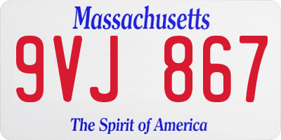 MA license plate 9VJ867