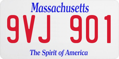 MA license plate 9VJ901