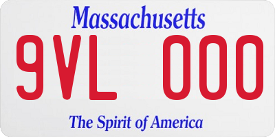 MA license plate 9VL000