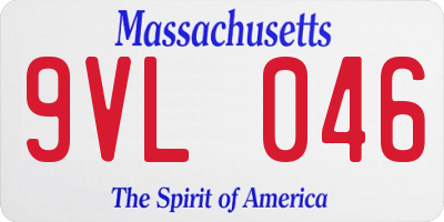 MA license plate 9VL046