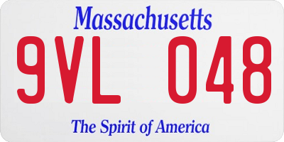 MA license plate 9VL048