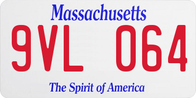 MA license plate 9VL064