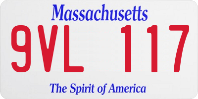 MA license plate 9VL117