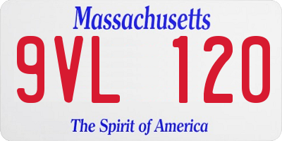 MA license plate 9VL120
