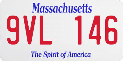 MA license plate 9VL146