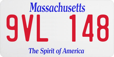 MA license plate 9VL148