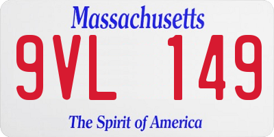 MA license plate 9VL149