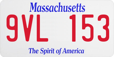 MA license plate 9VL153