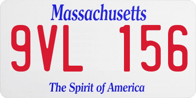 MA license plate 9VL156