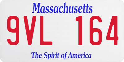 MA license plate 9VL164