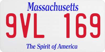 MA license plate 9VL169