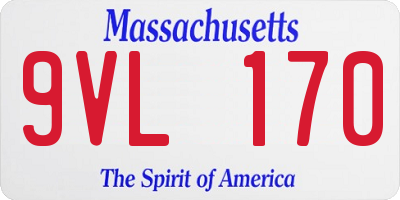 MA license plate 9VL170