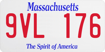 MA license plate 9VL176