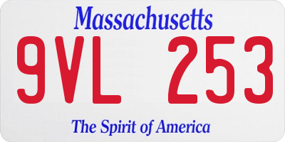 MA license plate 9VL253