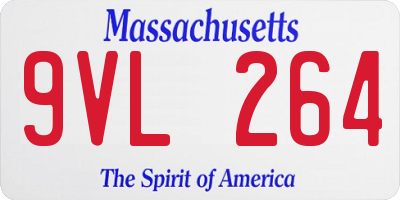 MA license plate 9VL264