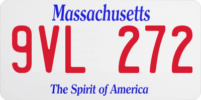 MA license plate 9VL272