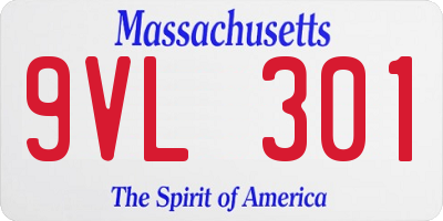MA license plate 9VL301