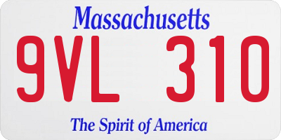 MA license plate 9VL310