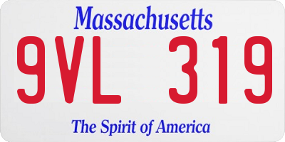 MA license plate 9VL319