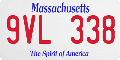 MA license plate 9VL338