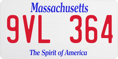 MA license plate 9VL364