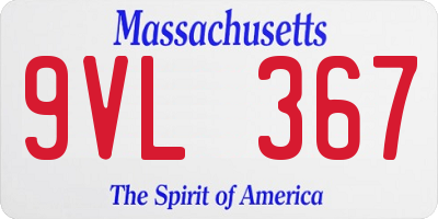 MA license plate 9VL367