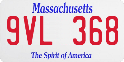 MA license plate 9VL368