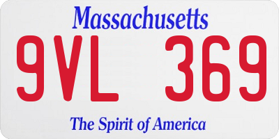 MA license plate 9VL369