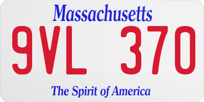 MA license plate 9VL370