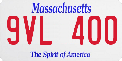 MA license plate 9VL400