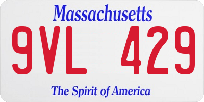MA license plate 9VL429