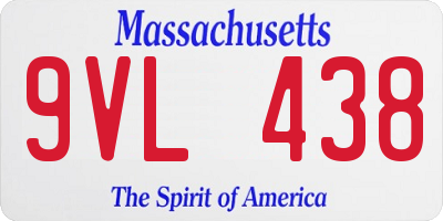 MA license plate 9VL438