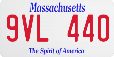 MA license plate 9VL440