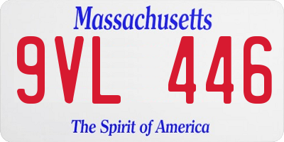 MA license plate 9VL446