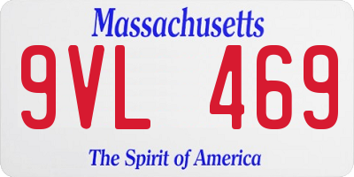 MA license plate 9VL469