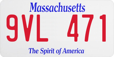 MA license plate 9VL471