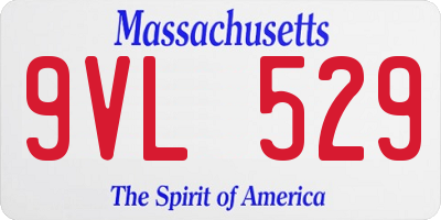 MA license plate 9VL529