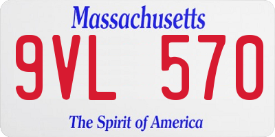 MA license plate 9VL570