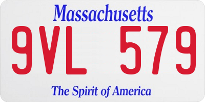 MA license plate 9VL579