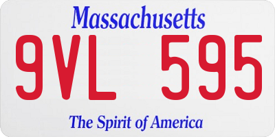 MA license plate 9VL595