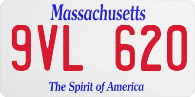 MA license plate 9VL620