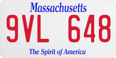 MA license plate 9VL648