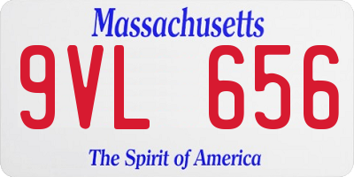 MA license plate 9VL656