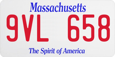 MA license plate 9VL658