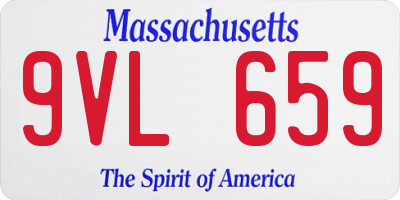 MA license plate 9VL659