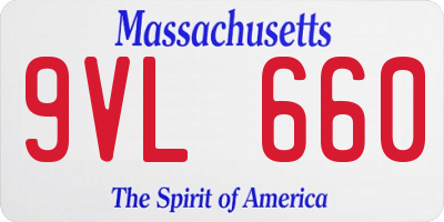 MA license plate 9VL660