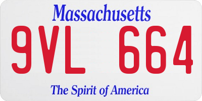 MA license plate 9VL664