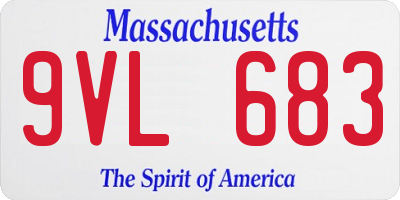 MA license plate 9VL683
