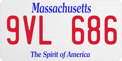 MA license plate 9VL686