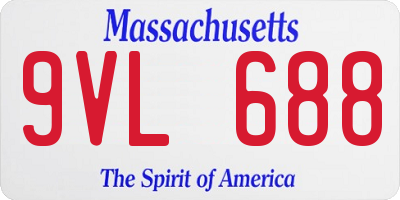 MA license plate 9VL688